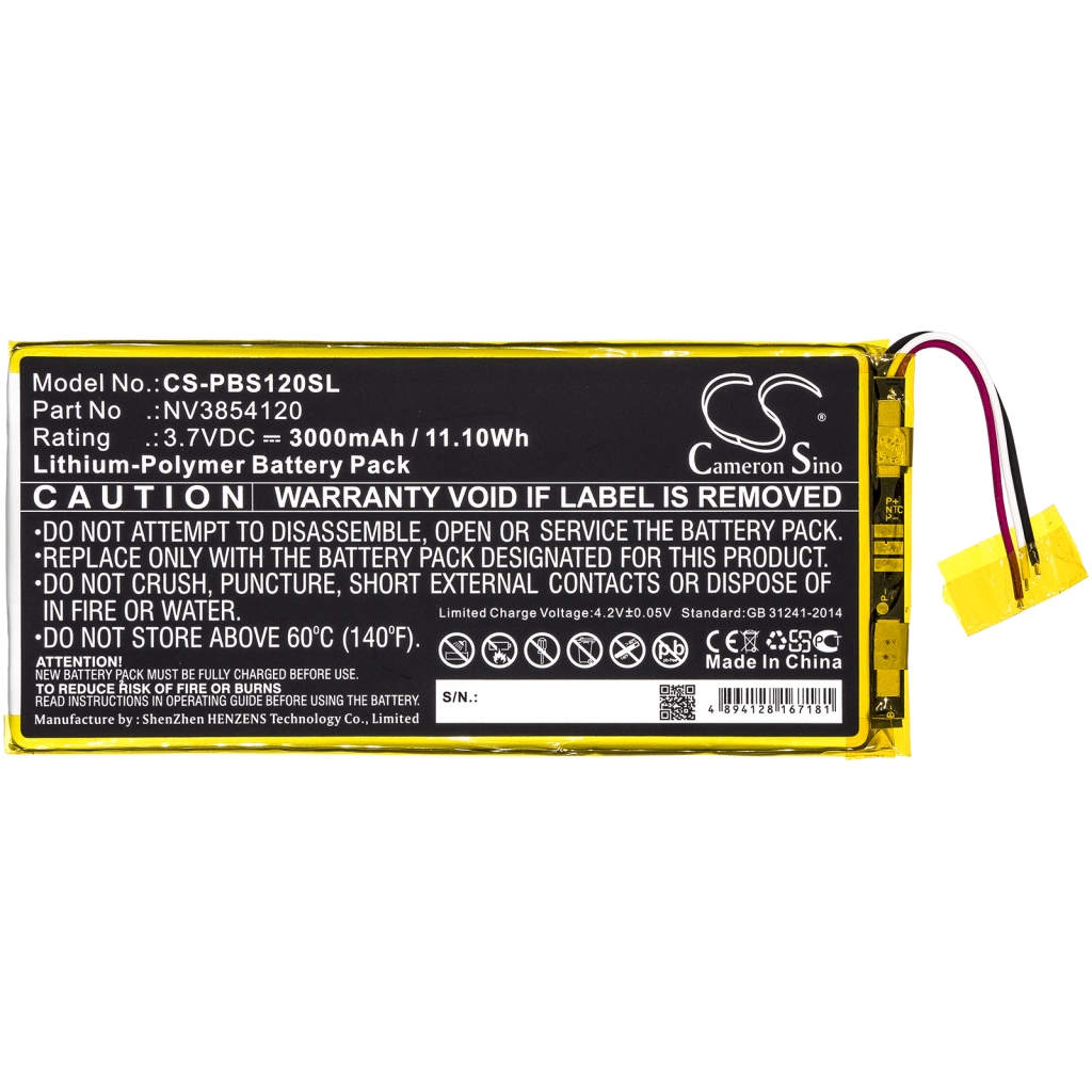 Compatible battery replacement for Ematic NV3854120