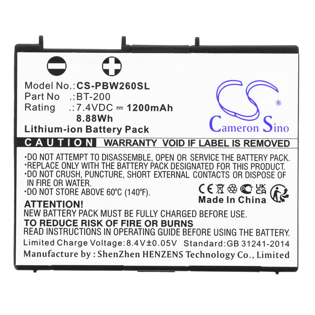 Batterie d'imprimante Brother CS-PBW260SL