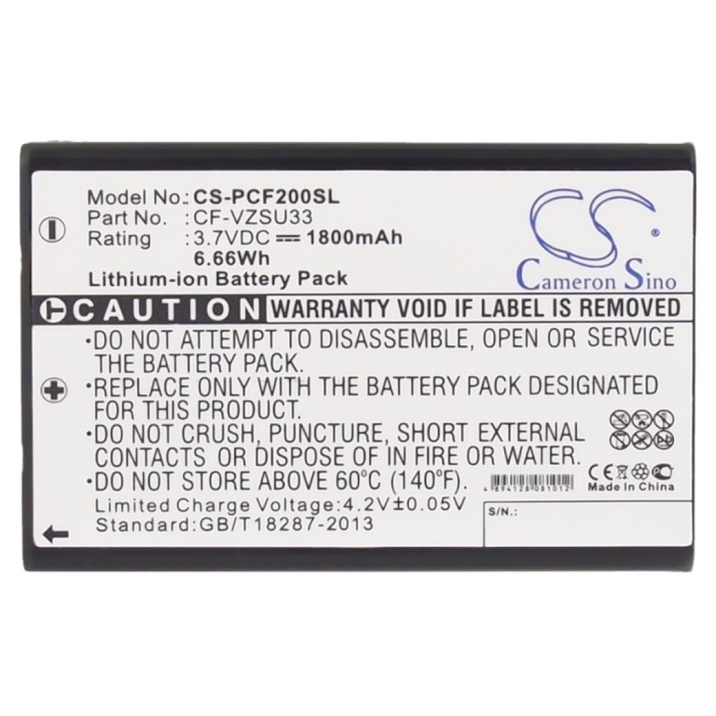 BarCode, Scanner Battery Panasonic Toughbook CF-P2