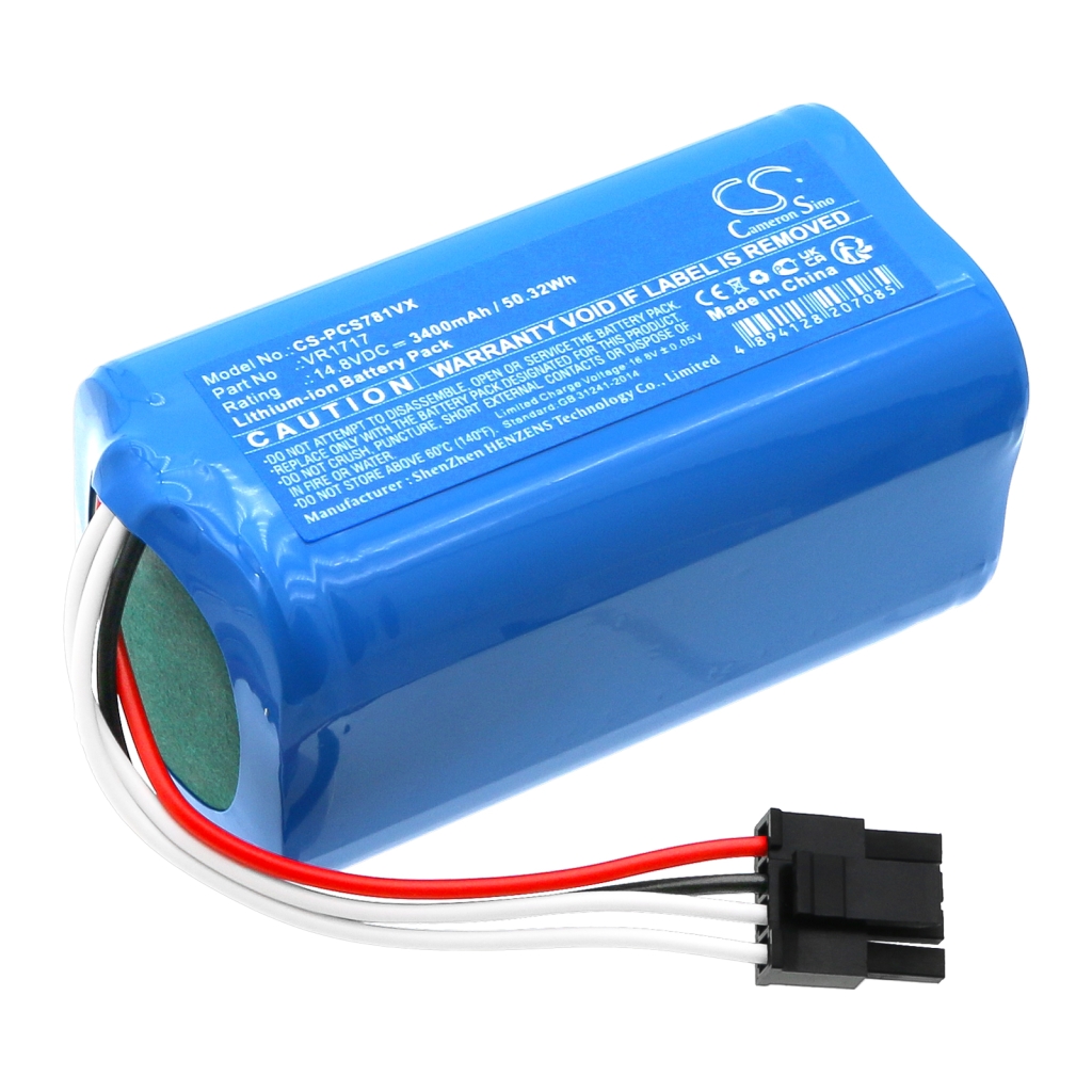 Compatible battery replacement for Proscenic VR1717