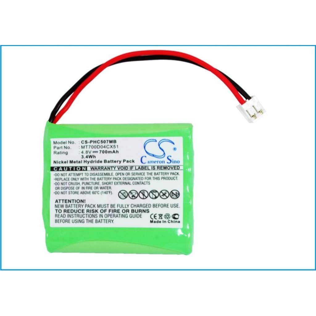 Compatible battery replacement for Philips MT700D04CX51