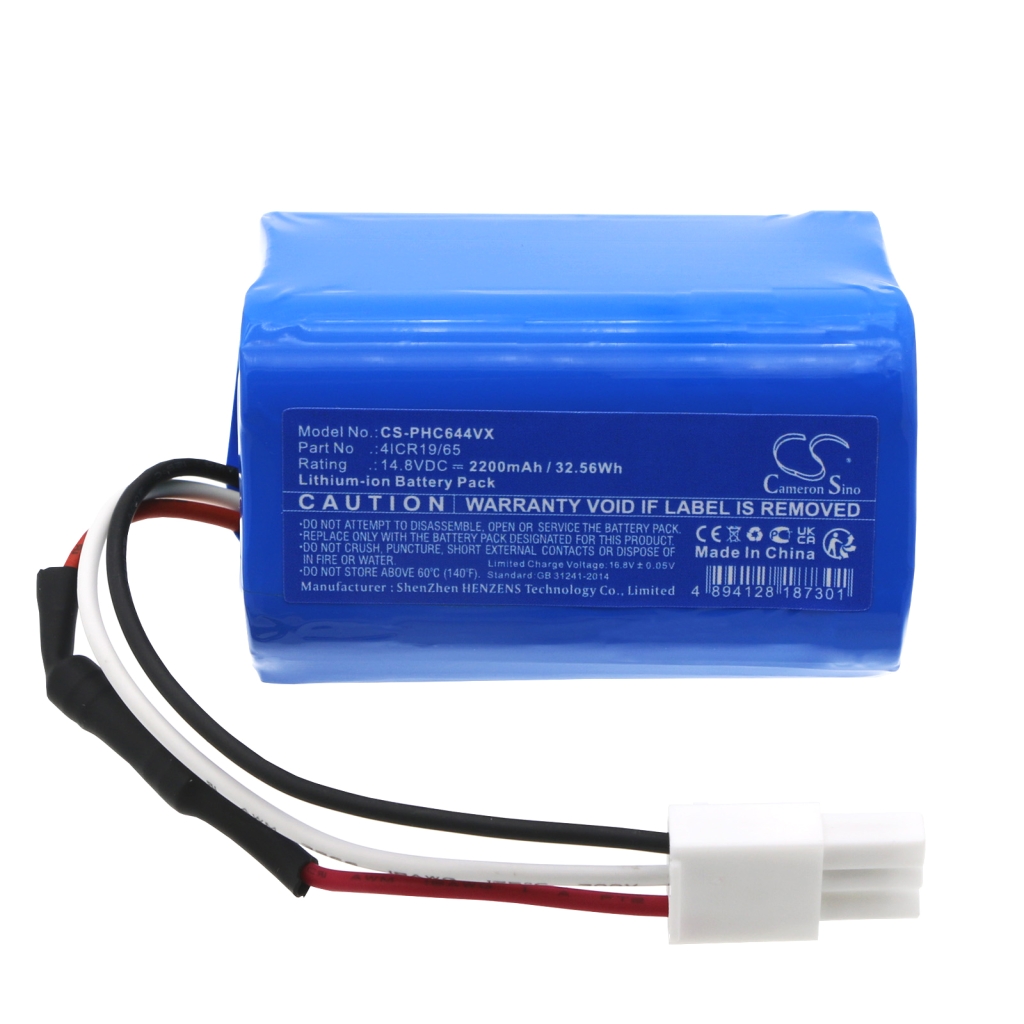 Compatible battery replacement for Philips 4ICR19/65