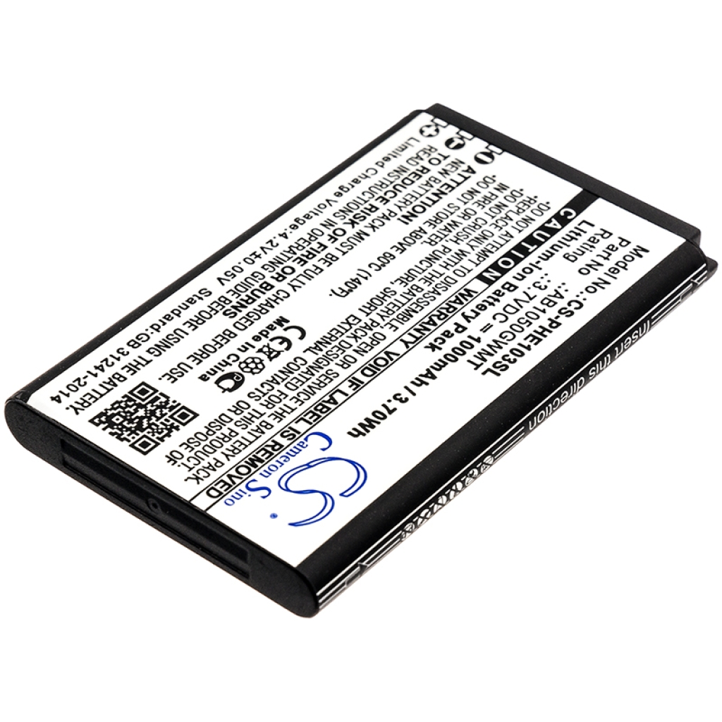 Compatible battery replacement for Philips AB1050GWMT