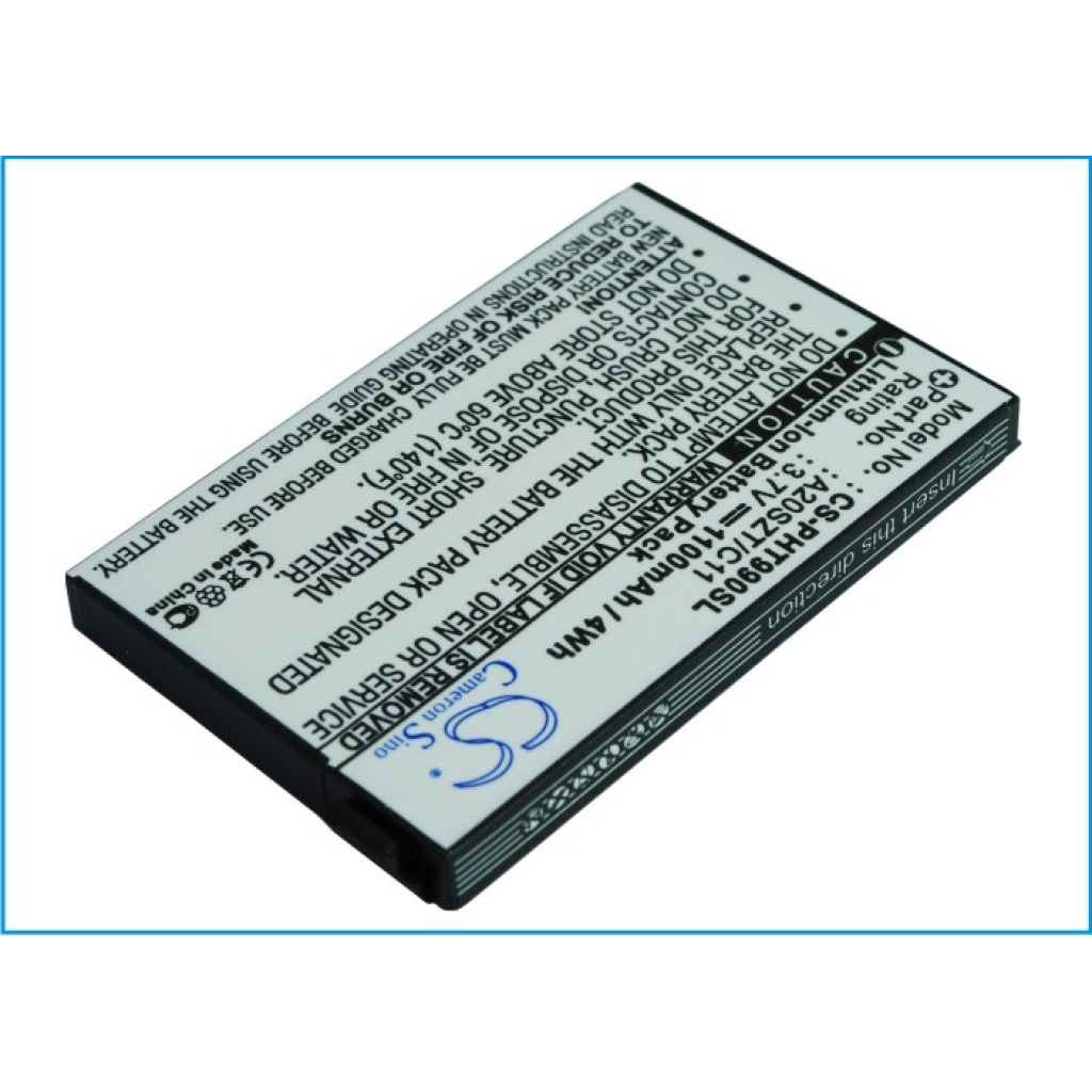 Compatible battery replacement for Philips A20SZT/C11