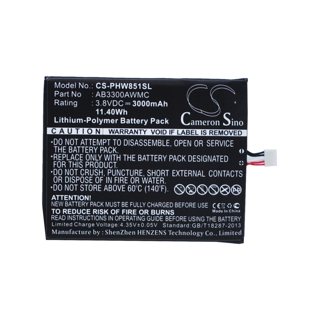 Battery Replaces AB3300AWMC