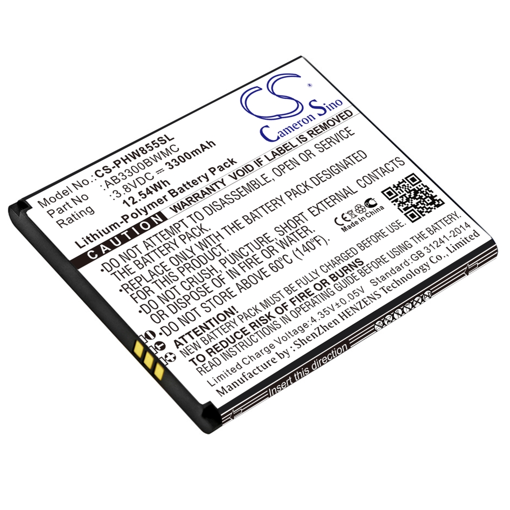 Battery Replaces AB3300BWMC