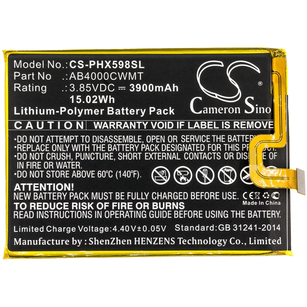 Compatible battery replacement for Philips AB4000CWMT