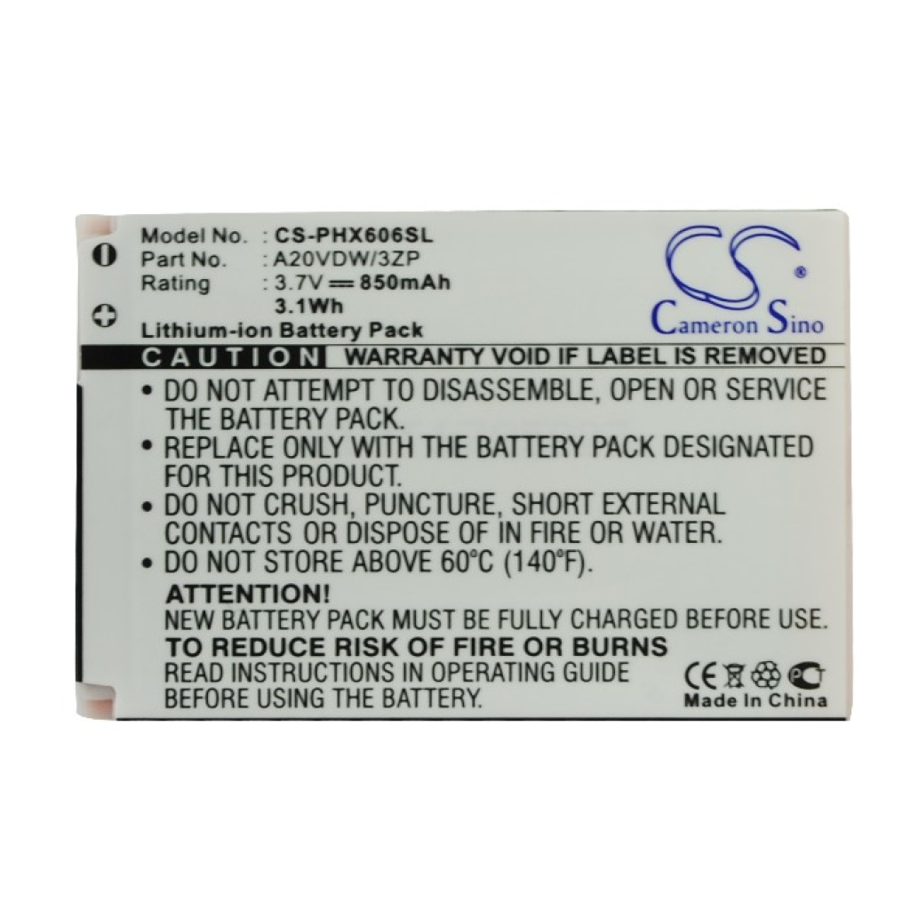 Compatible battery replacement for Philips A20VDW/3ZP