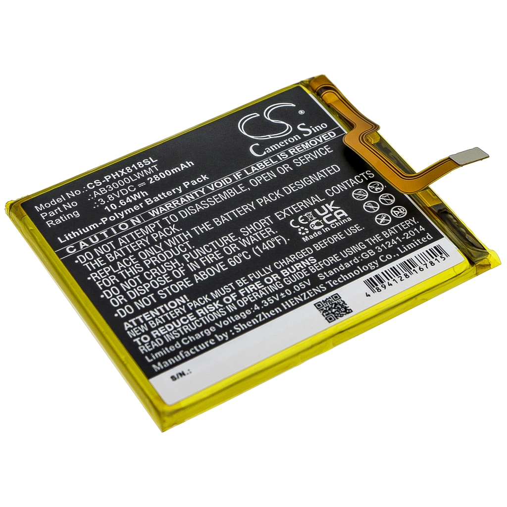 Compatible battery replacement for Philips AB3000LWMT