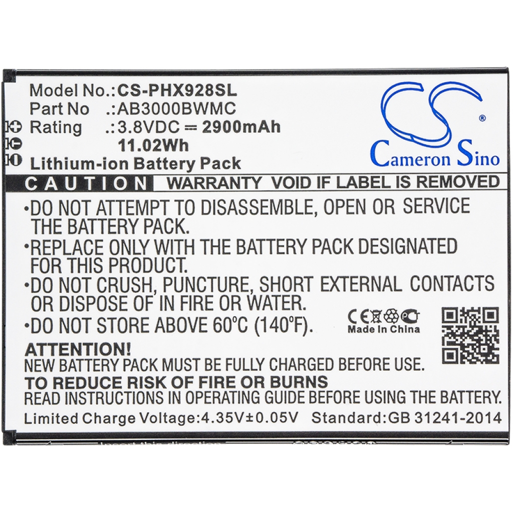 Battery Replaces AB3000BWMC