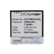 CS-PME354SL<br />Batteries for   replaces battery PAP3540BA