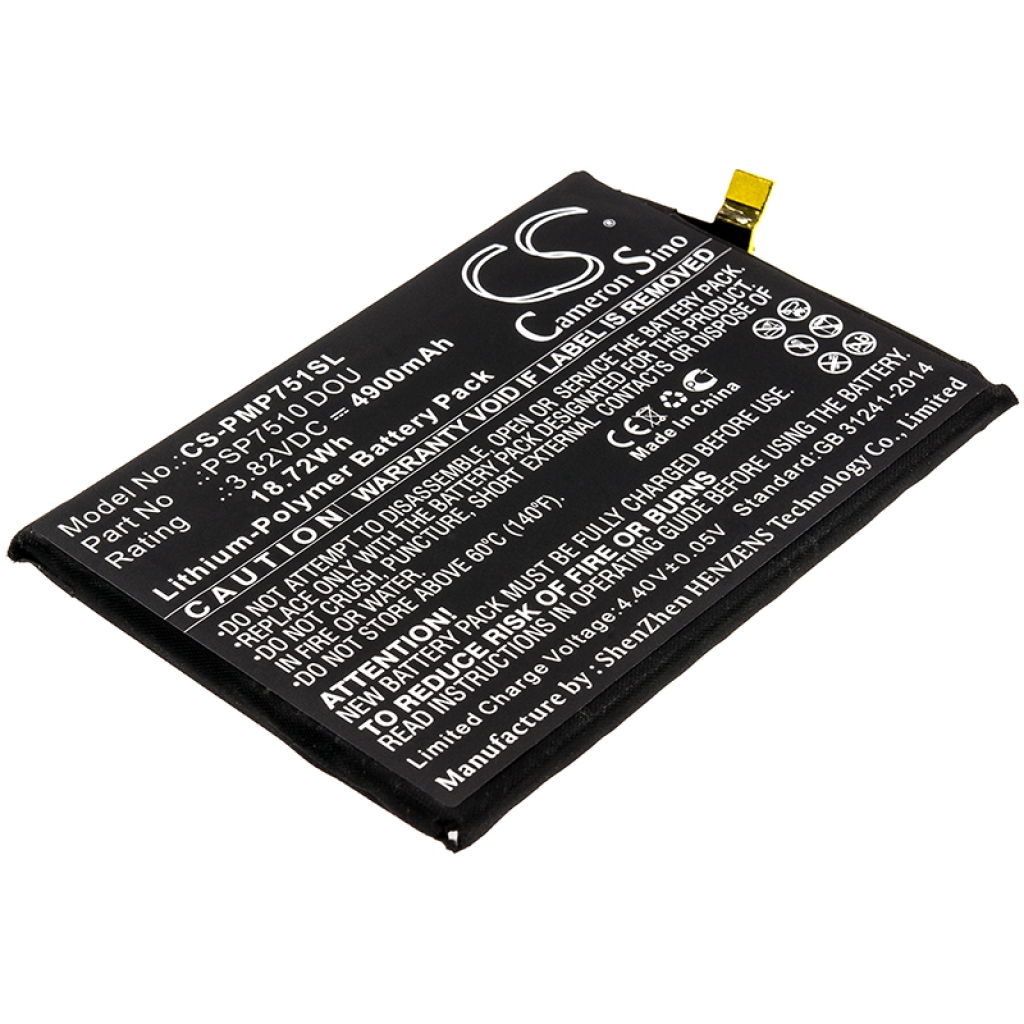 Remplacement de batterie compatible pour Prestigio PSP7510 DOU