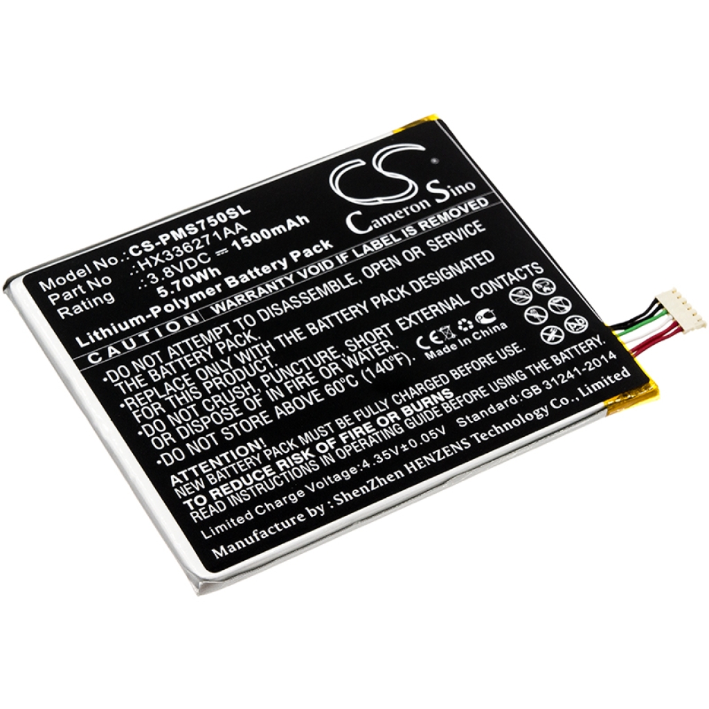 Compatible battery replacement for Prestigio HX336271AA