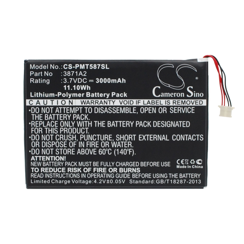 Compatible battery replacement for Prestigio 3871A2