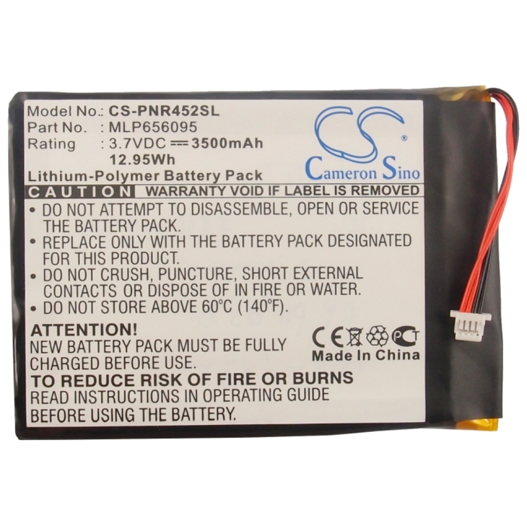 Remplacement de batterie compatible pour Pandigital MLP656095