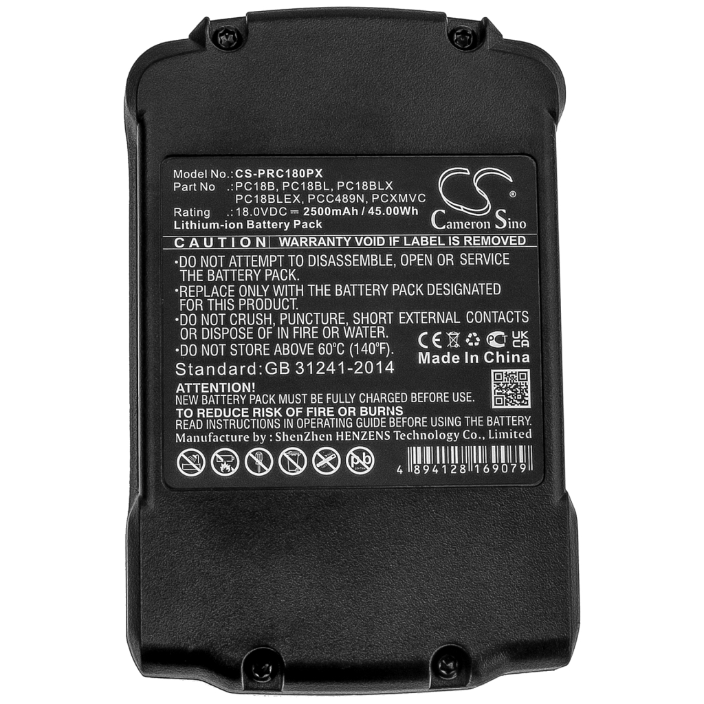 Batterie industrielle Porter cable PC1800RS