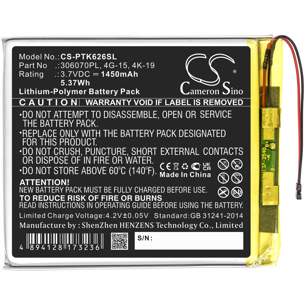 Ebook, eReader Battery Digma CS-PTK626SL