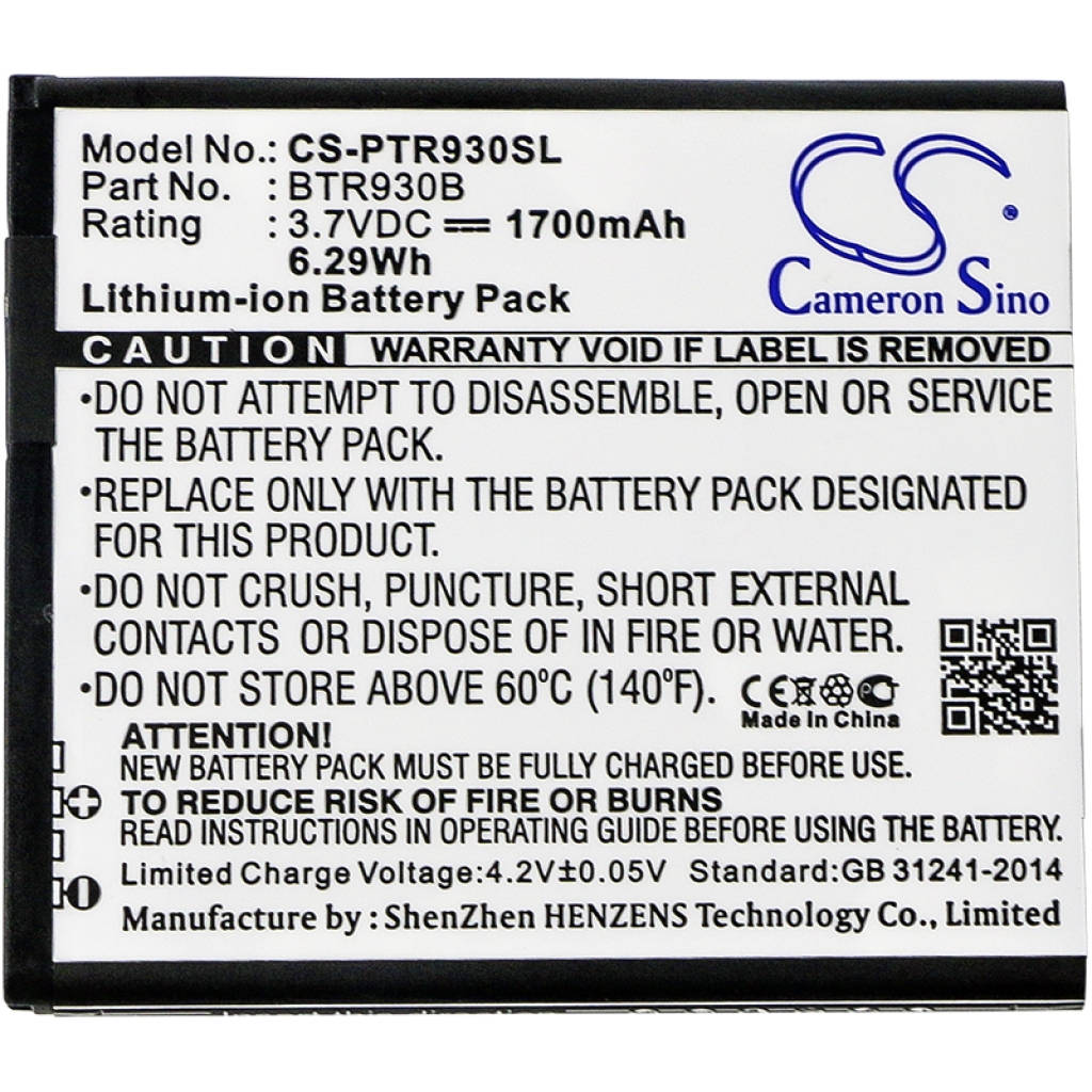 Mobile Phone Battery Pantech CS-PTR930SL