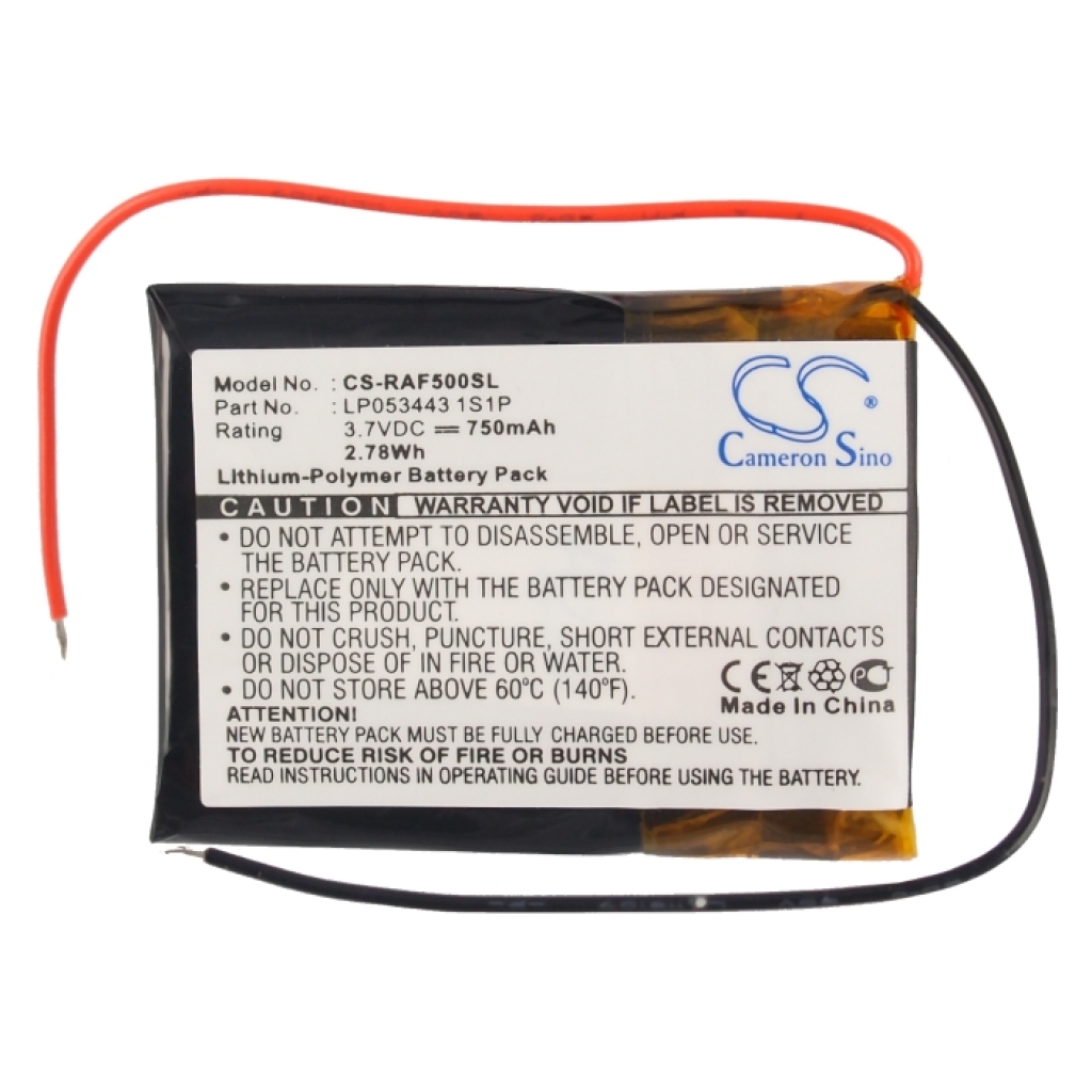 Compatible battery replacement for RAC LP053443 1S1P