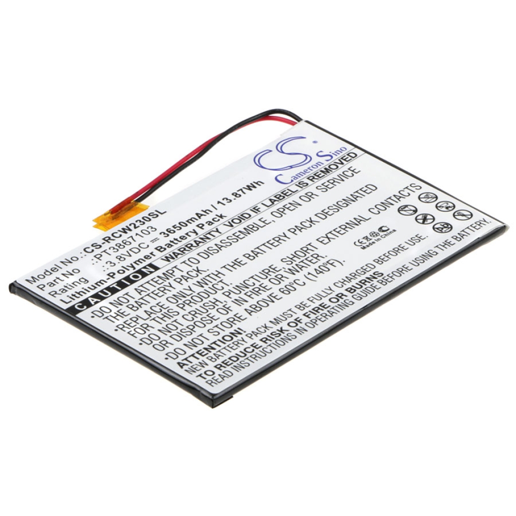 Compatible battery replacement for RCA PT3867103