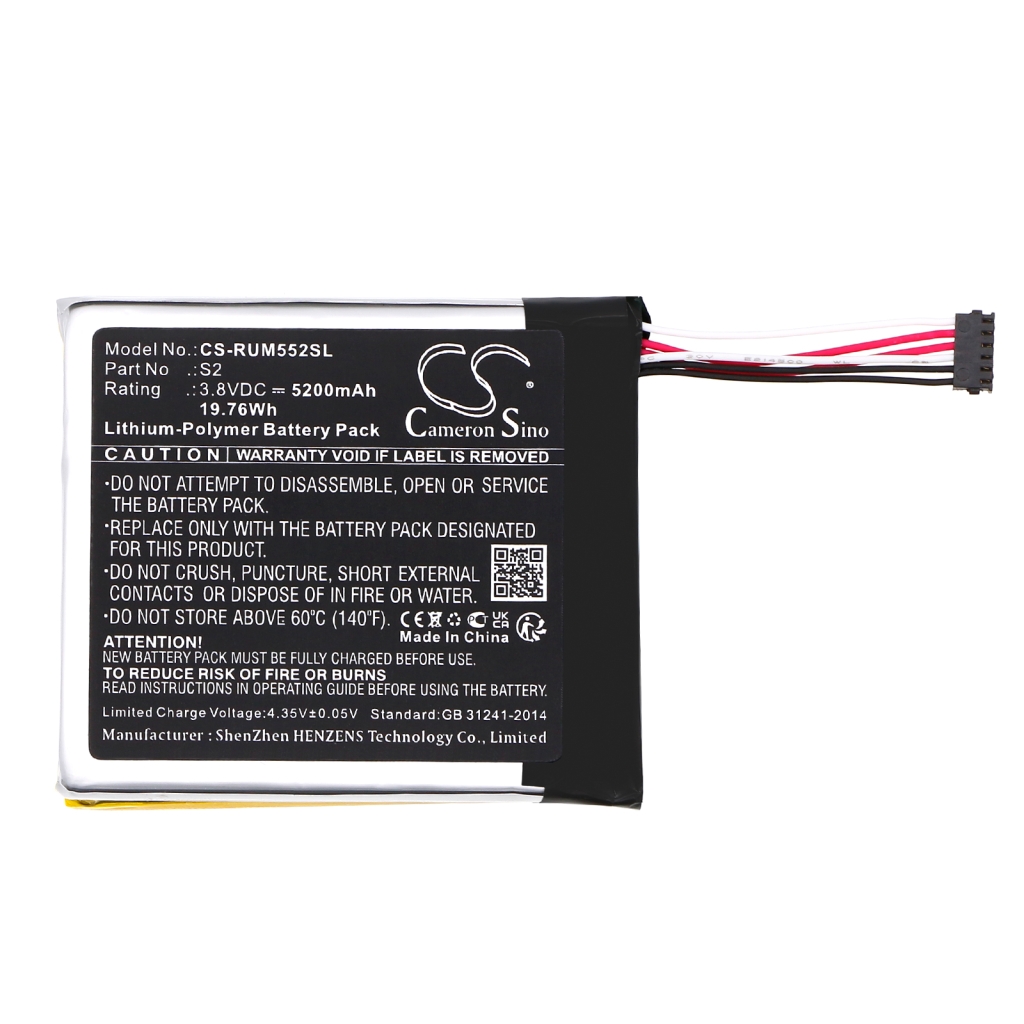 Compatible battery replacement for Ring S2