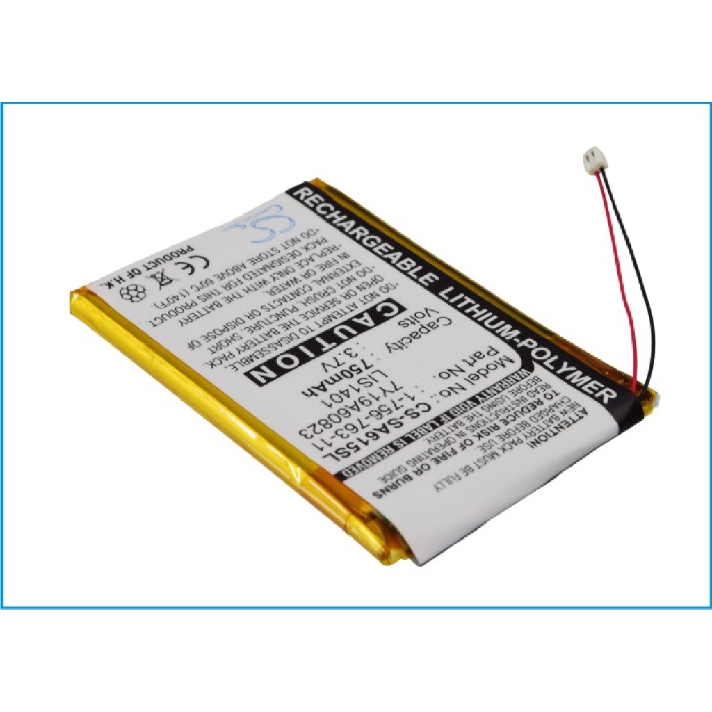 MP3, MP4, MP4, PMP Batterie Sony NWZ-S615F (CS-SA615SL)