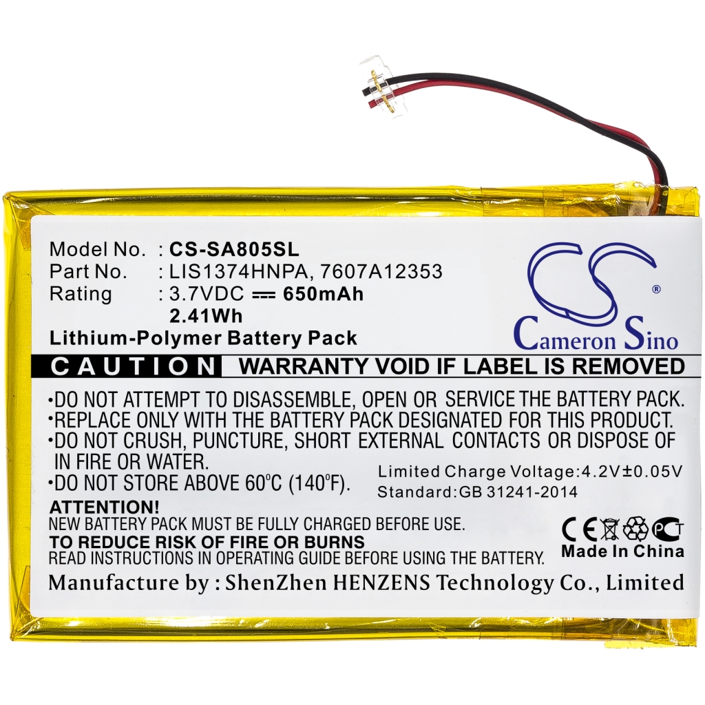 MP3, MP4, MP4, PMP Batterie Sony NW-A806B (CS-SA805SL)