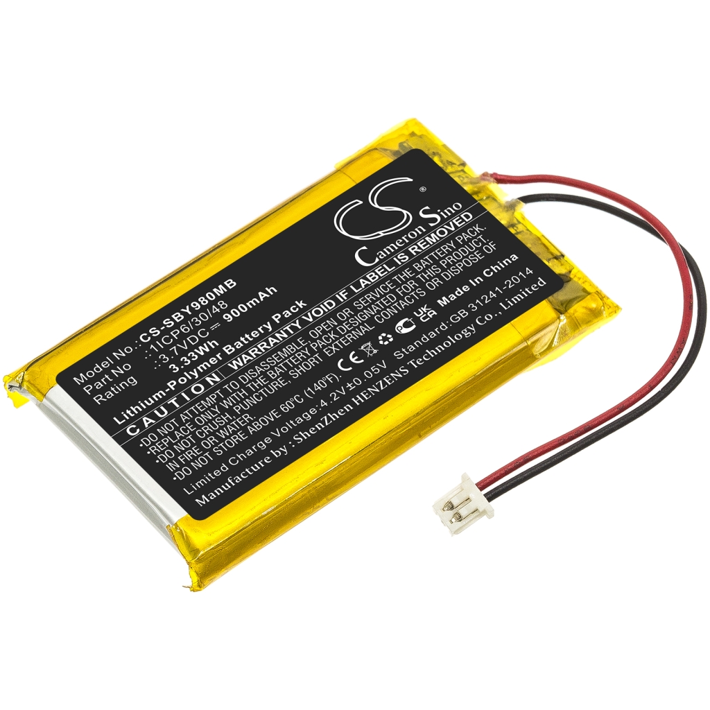 Compatible battery replacement for Sanitas 1ICP6/30/48