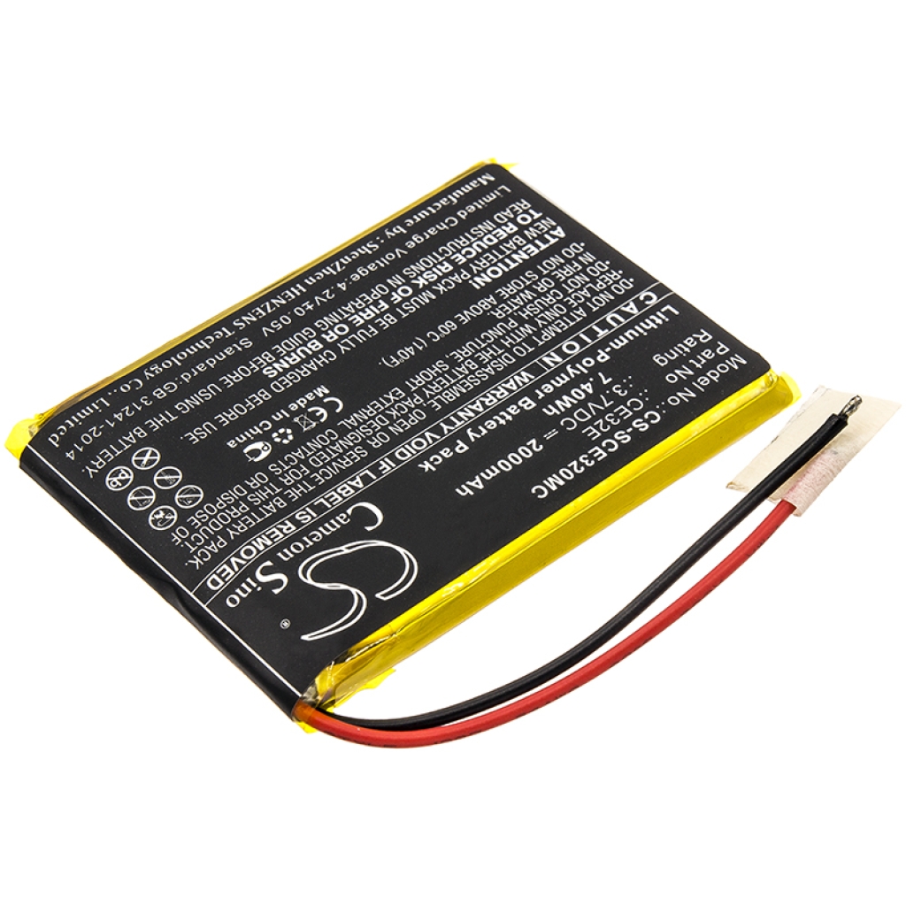 Compatible battery replacement for Safety vision CE32E