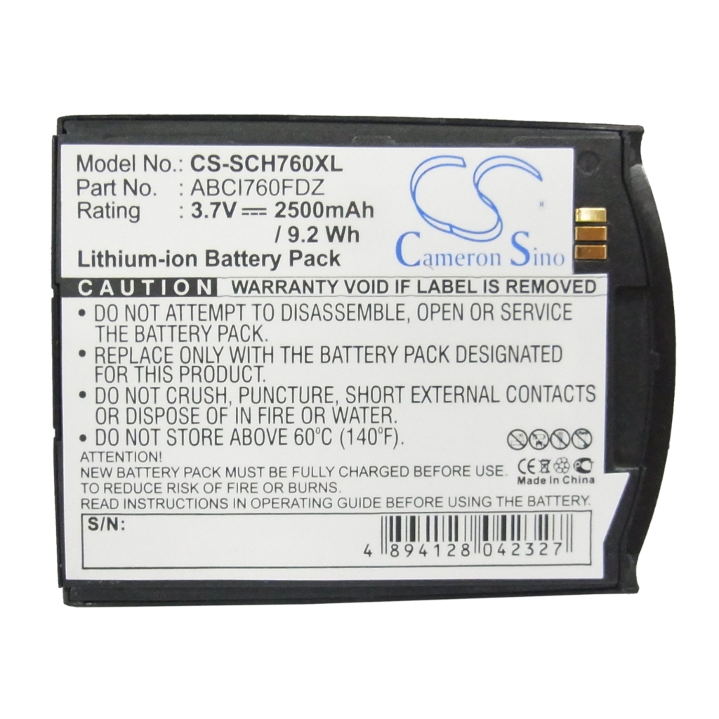 Mobile Phone Battery Samsung CS-SCH760XL