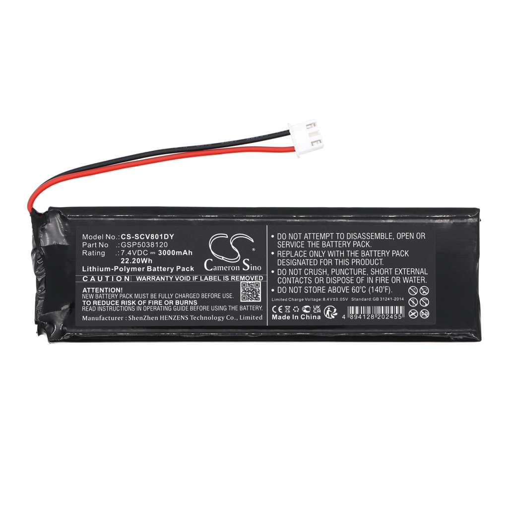 Batteries Batterie du lecteur DVD CS-SCV801DY