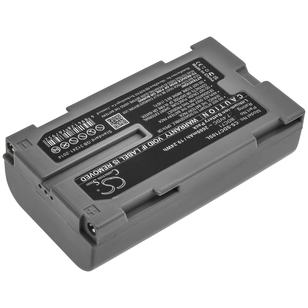 Remplacement de batterie compatible pour Sokkia BDC71