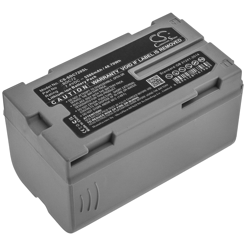 Remplacement de batterie compatible pour Sokkia BDC72