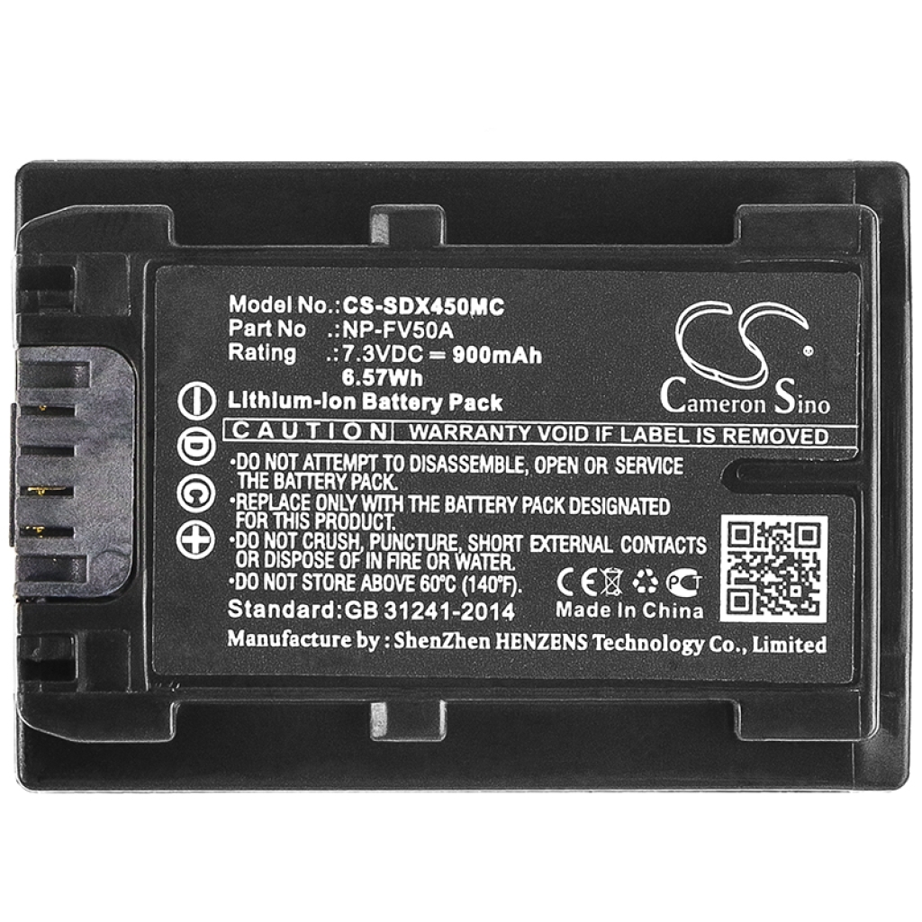 Batterie de l'appareil photo Sony HDR-CX625