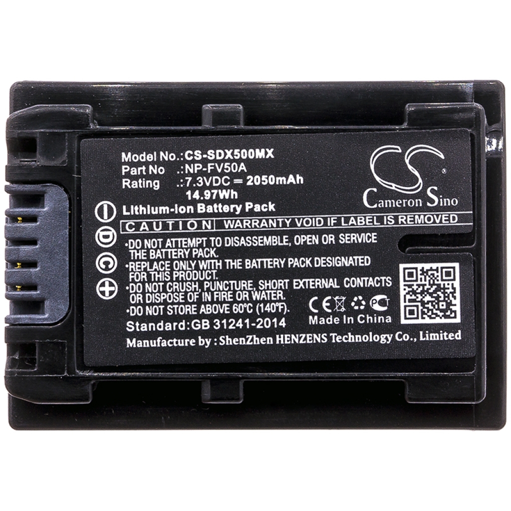 Battery Replaces NP-FV50A