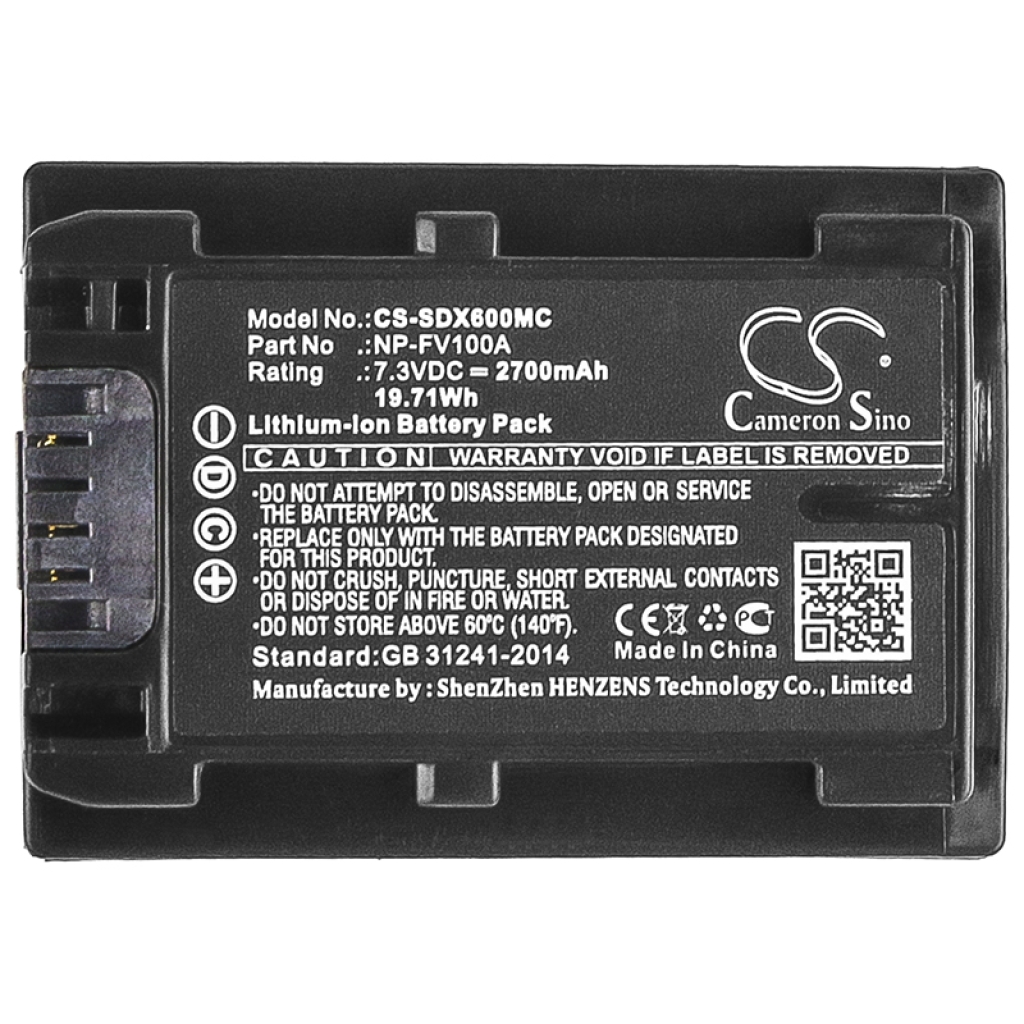 Battery Replaces NP-FV100A