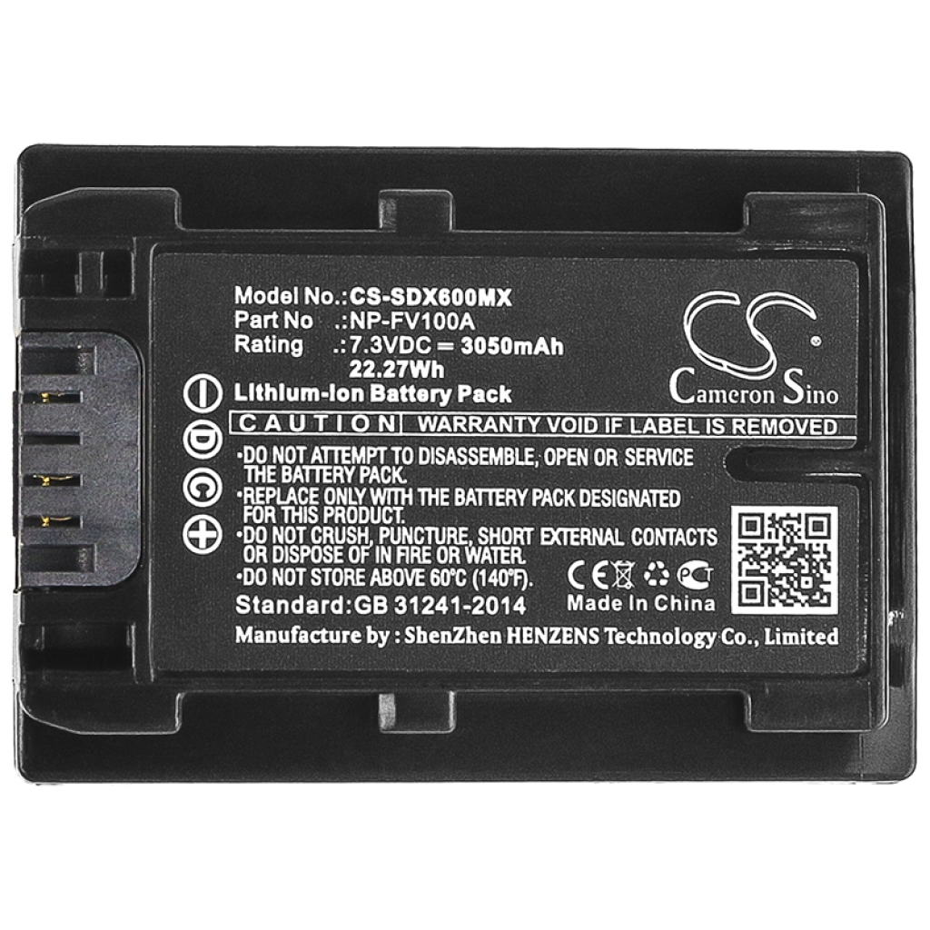 Batterie de l'appareil photo Sony HDR-CX450