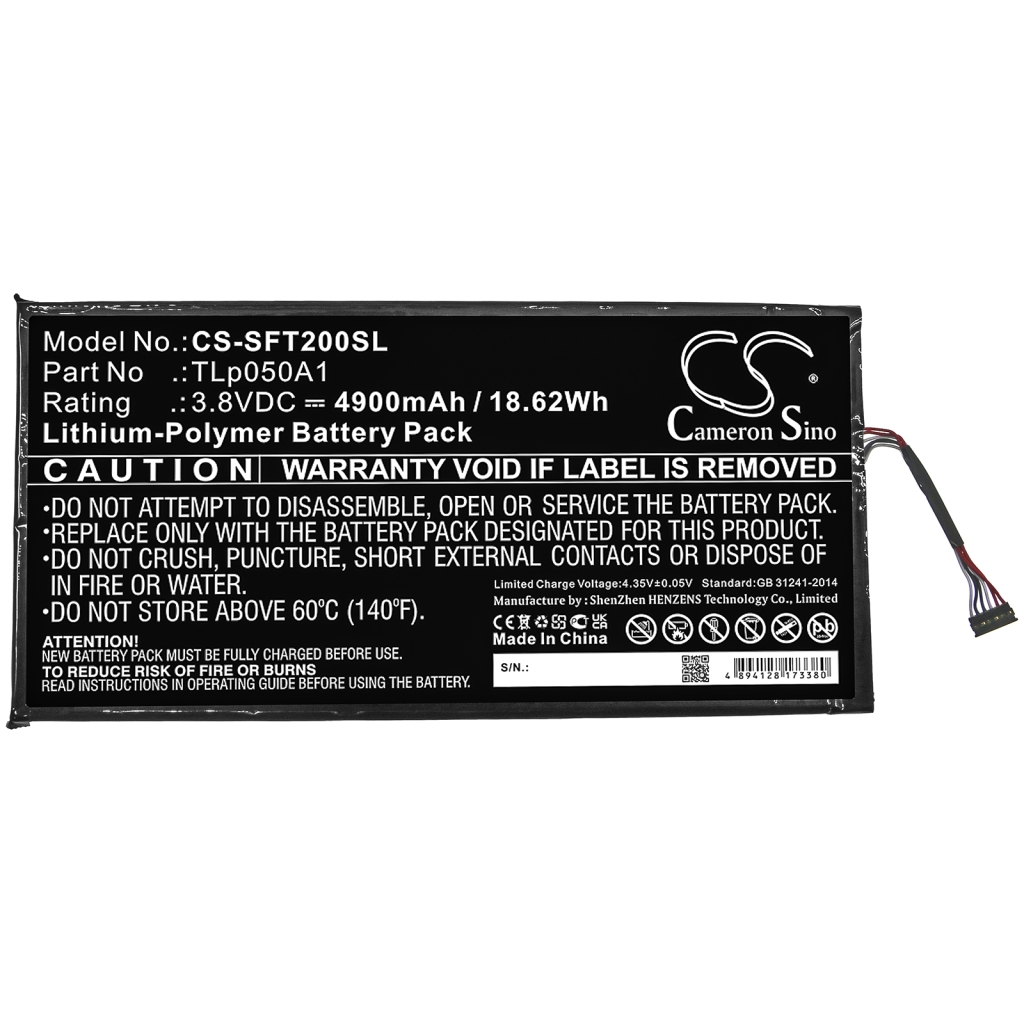 Compatible battery replacement for Safran TLP050A1