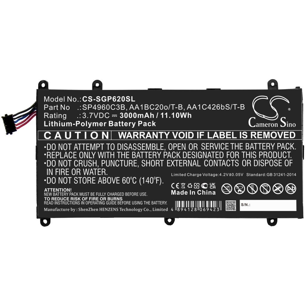 Battery Replaces SP4960C3B