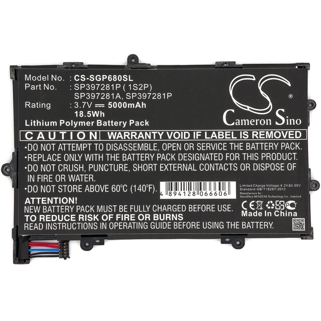 Tablette Batterie Samsung CS-SGP680SL