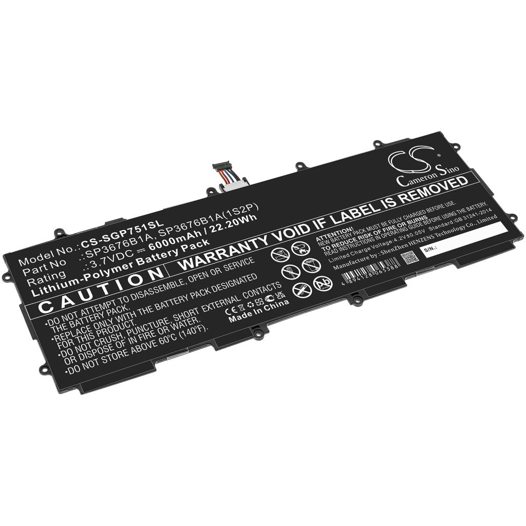 Battery Replaces SP3676B1A(1S2P)