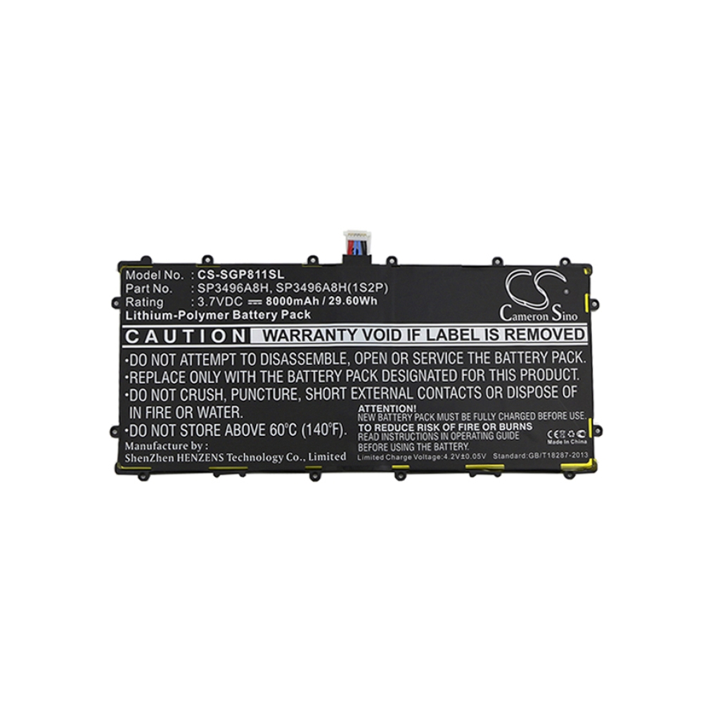 Tablette Batterie Samsung CS-SGP811SL