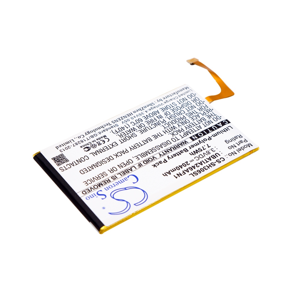 Compatible battery replacement for Sharp UBATIA246AFN1