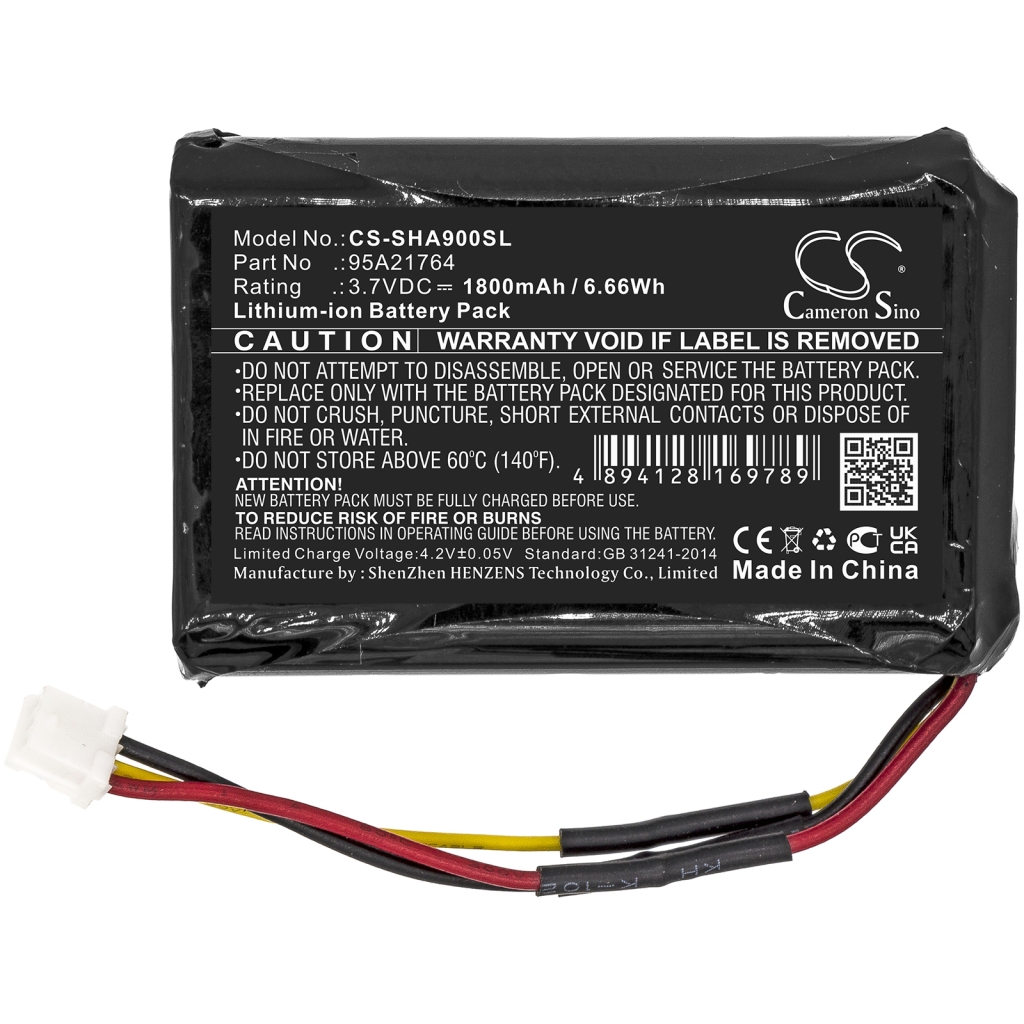 Compatible battery replacement for Shure 95A21764