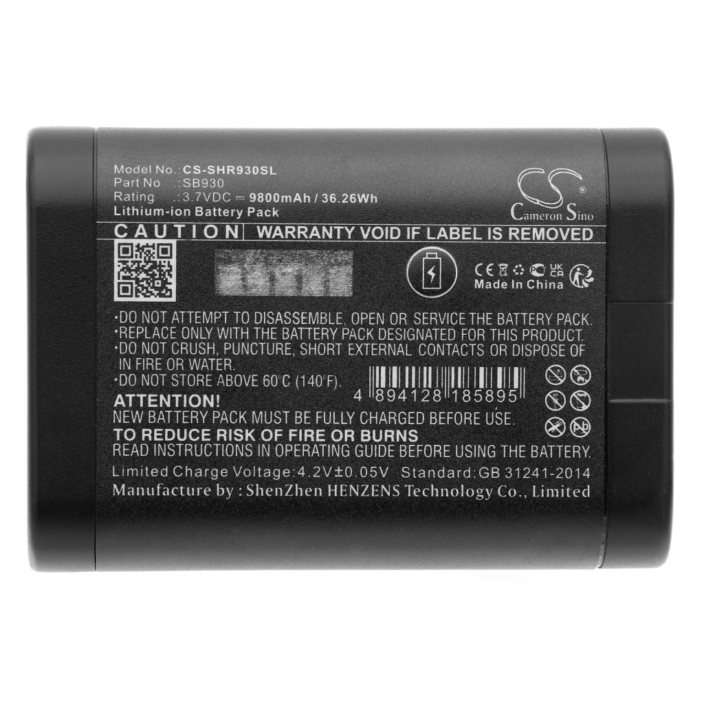 Compatible battery replacement for Shure SB930