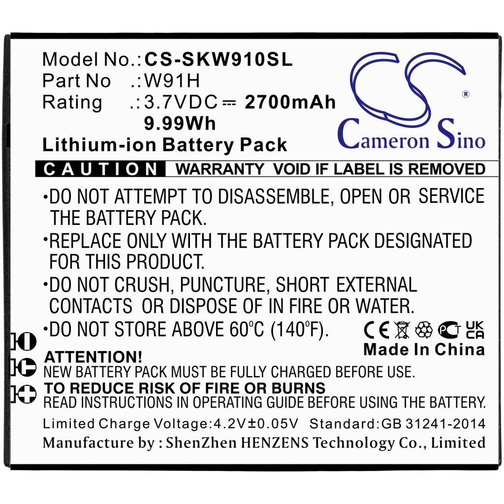 Batteries Remplace W91H