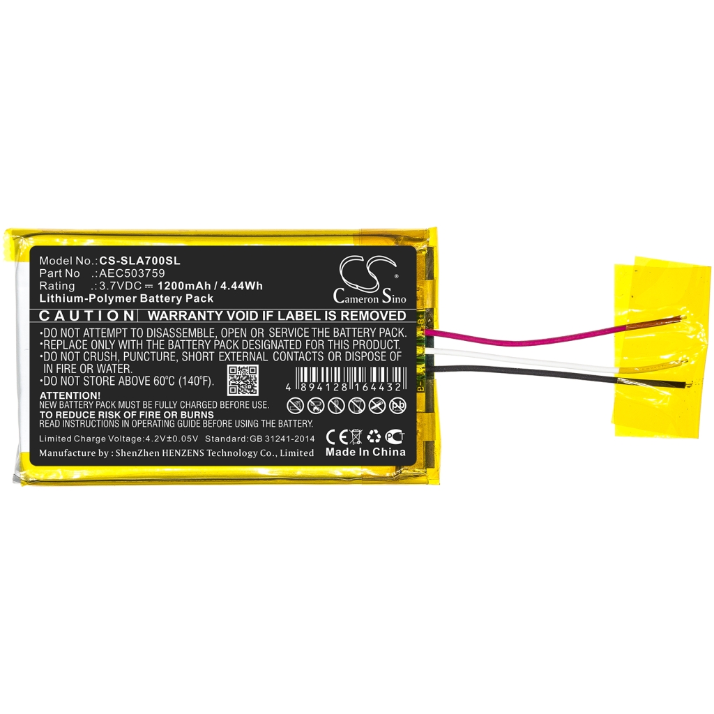 Compatible battery replacement for Steelseries AEC503759