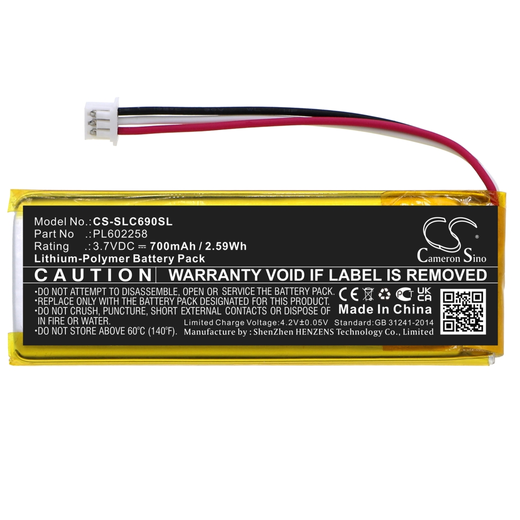 Compatible battery replacement for Steelseries PL602258