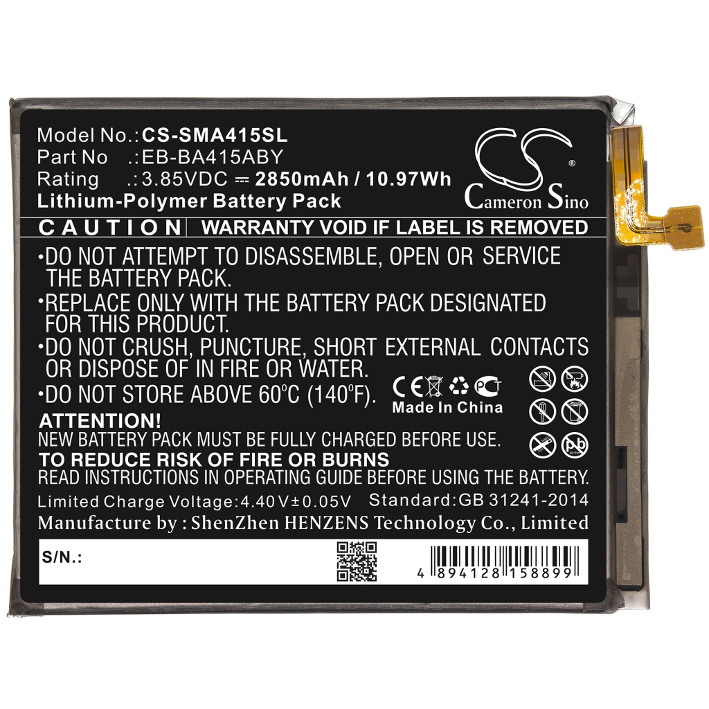 Batterie de téléphone portable Samsung CS-SMA415SL