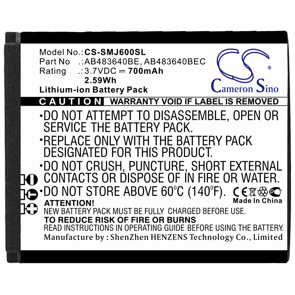 Batteries Remplace AB483640BEC